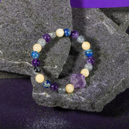 Yay Burcu Bileklik Ametist, Kalsit, Labradorit, Lapis Lazuli