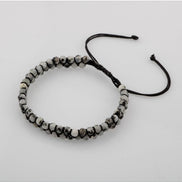Ay Taşı 3-4mm Çift Sıra Doğal Taş Bileklik