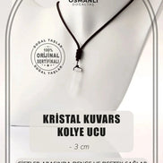 Kristal Kuvars Doğal Taş Kolye Ucu 3cm