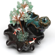 Aventurin Doğal Taş Ağaçlı Tütsülük – 10 × 13 cm | 285 gr
