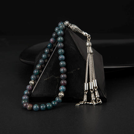 Ruby & Kiyanit Doğal Taş Tesbih 33’lük – 6 mm – Özel Tasarım