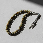 Tsavorit – Lal (Granat) Doğal Taş Tesbih – 33’lük / 8 mm