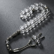 Kristal Kuvars Doğal Taş Tesbih – 8 mm Küre Kesim