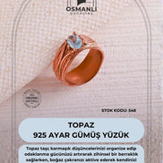 Topaz 925 Ayar Gümüş Yüzük (SK:548)