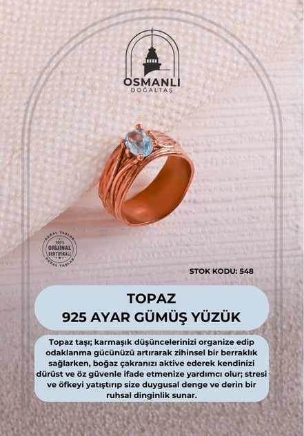 Topaz 925 Ayar Gümüş Yüzük (SK:548)
