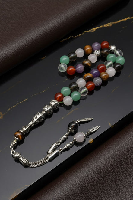 Çakra Doğal Taş Tesbih – 8 mm Küre Kesim