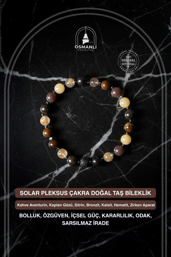 Solar Pleksus Çakra Doğal Taş Bileklik