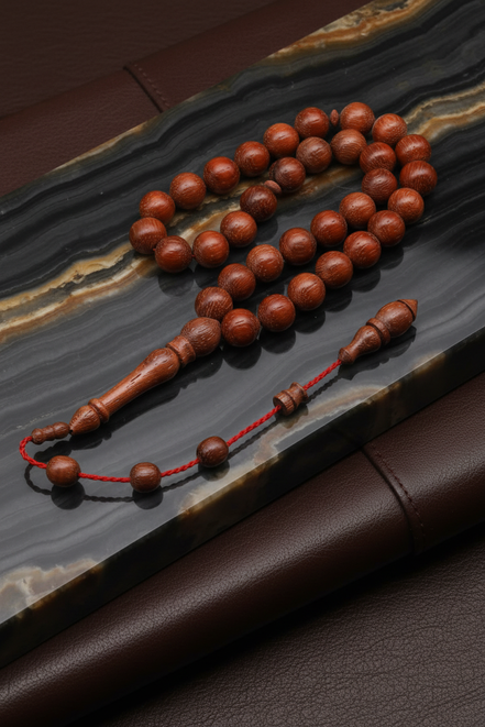 Usta İşçilikli Kan Ağacı Tesbih – 10 x 10 mm İstanbul Kesim