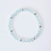 Topaz Gümüş Aparatlı Doğal Taş Bileklik- 6mm (SK:167)