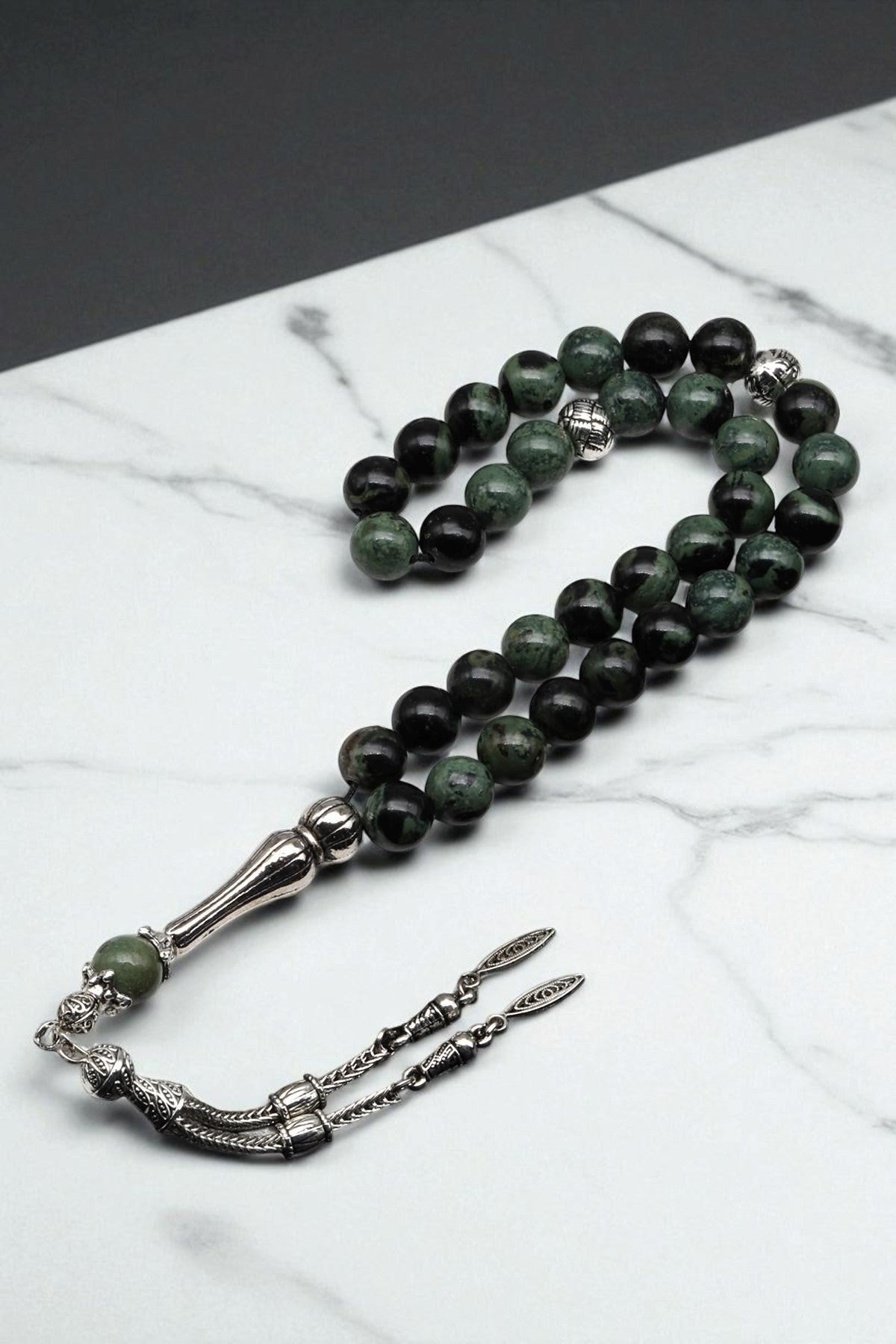 Kanbaba Jasper Doğal Taş Tesbih – 33’lük / 8 mm