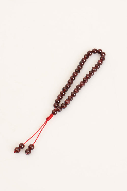 Garnet (Lal) Doğal Taş Bileklik & Tesbih Seti – 6 mm | Uyumlu Model