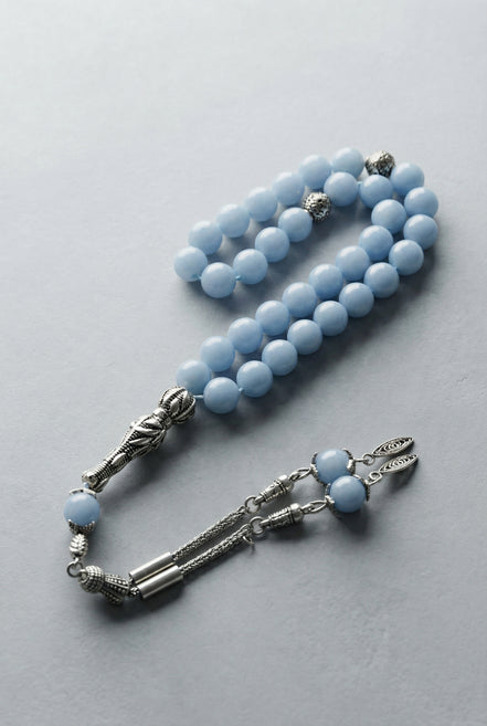 Anjelit Doğal Taş Tesbih 8 mm Küre Kesim