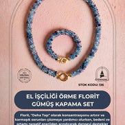 El İşçiliği Örme Florit Gümüş Kapama Set (SK:136)