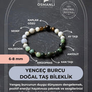 MuhammedMasumCo Yengeç Burcu Doğal Taş Bileklik