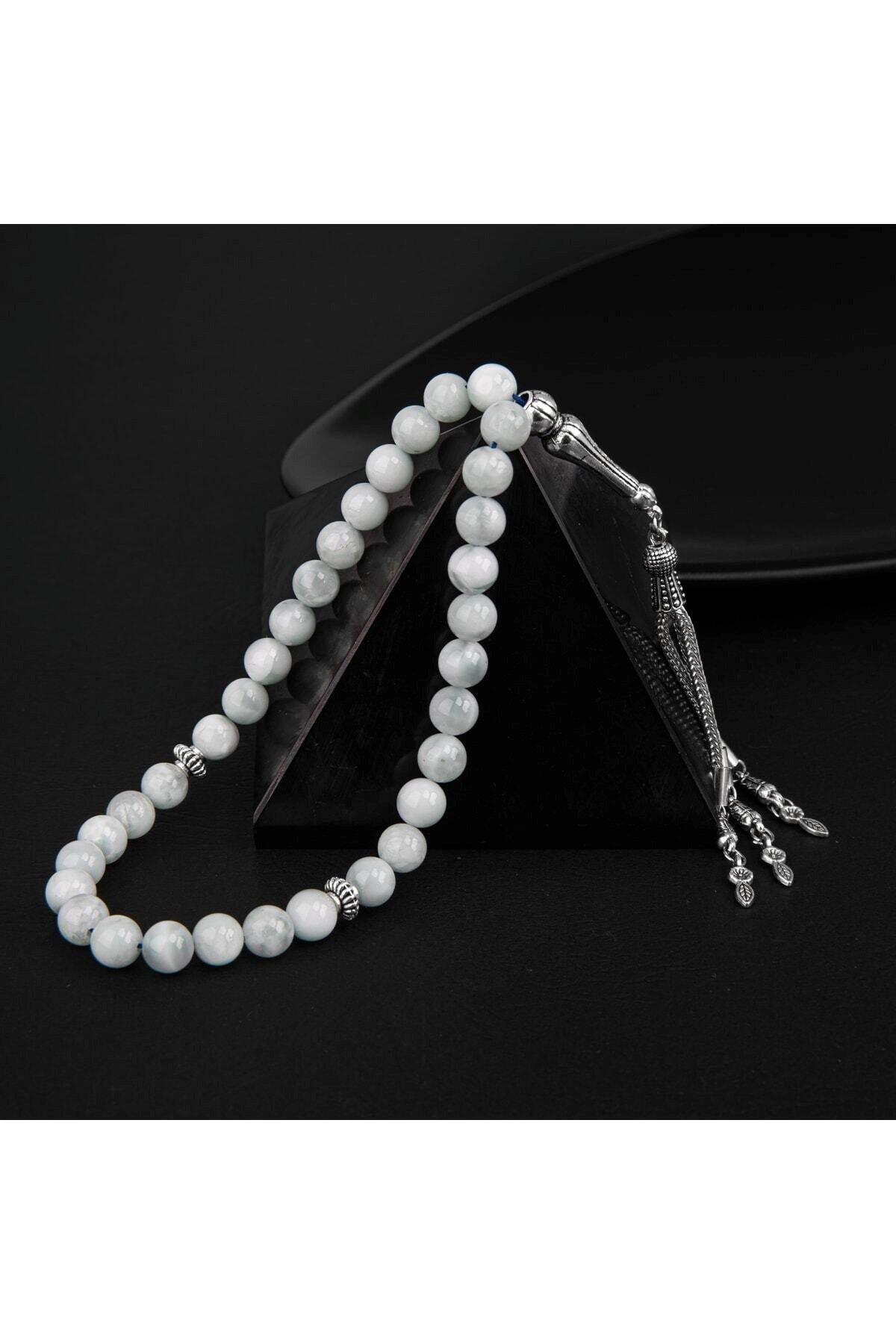 Mavi Larimar Doğal Taş Tesbih 33lük - 8mm