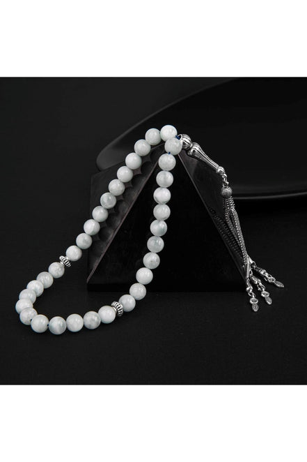 Mavi Larimar Doğal Taş Tesbih 33lük - 8mm
