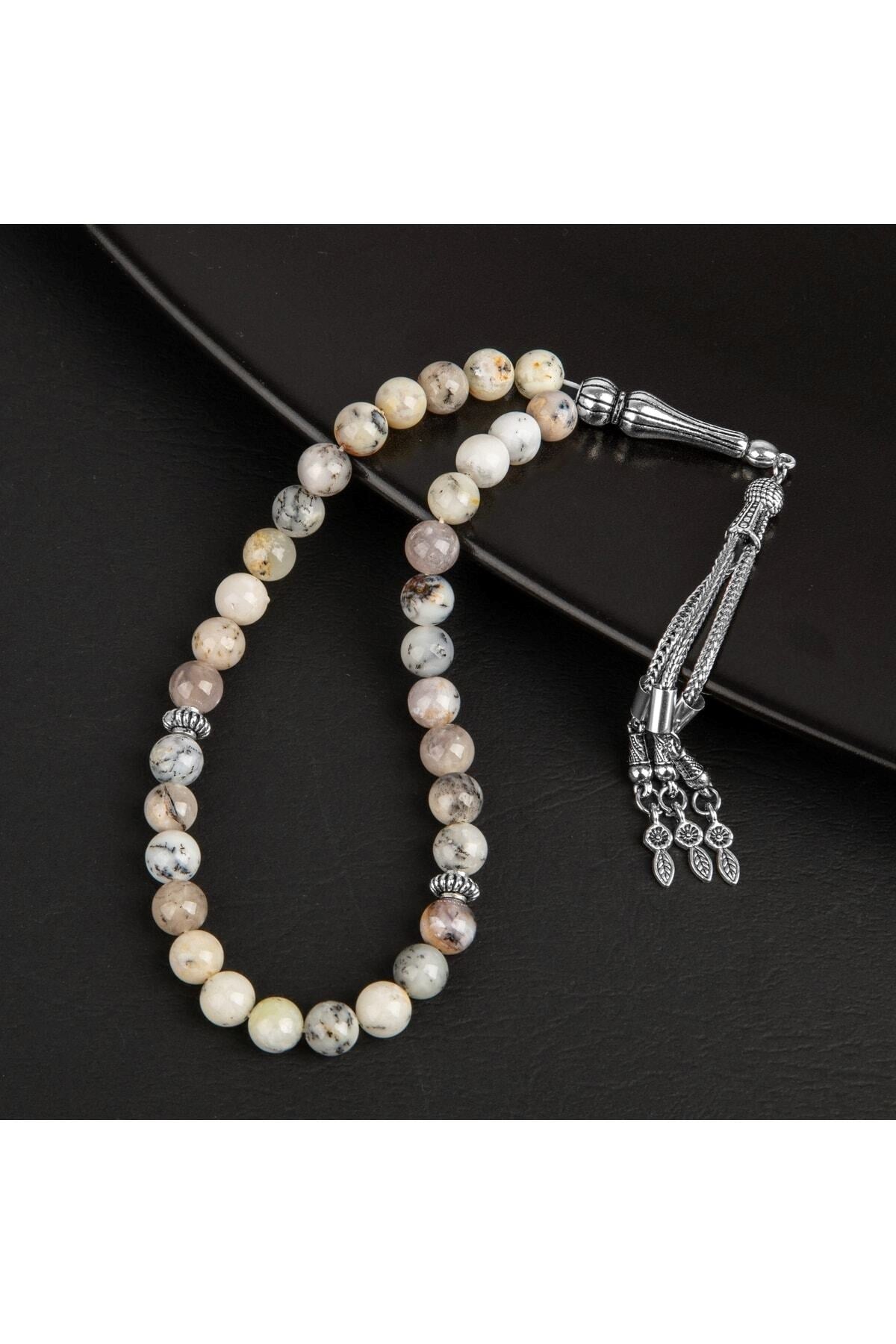 Süt Opal Doğal Taş Tesbih 33lük - 8mm