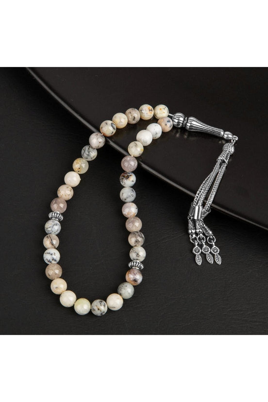Süt Opal Doğal Taş Tesbih 33lük - 8mm