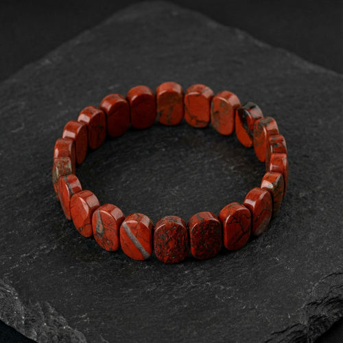 Jasper Doğal Taş Geniş Kesim Bileklik (Rolex Stil)