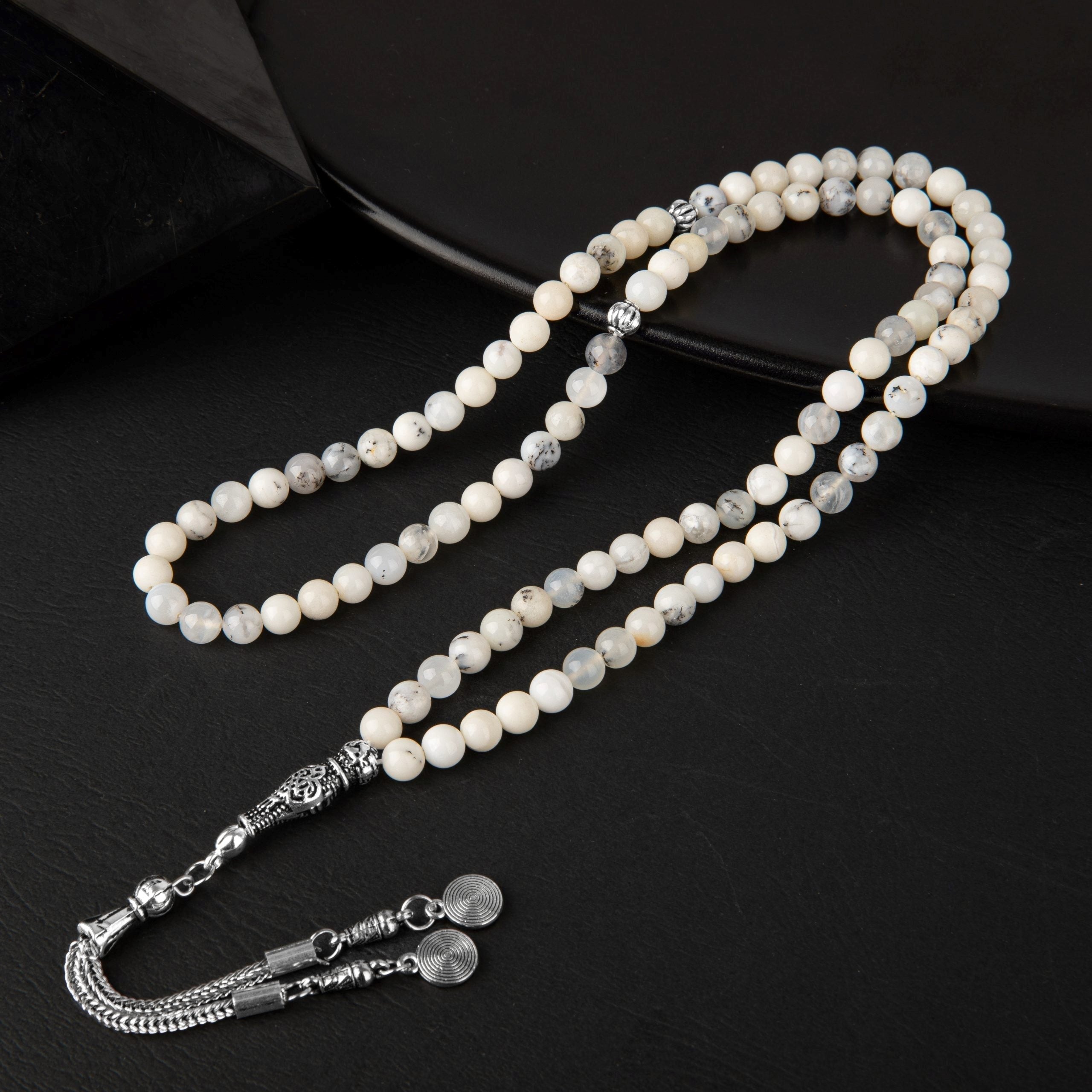 Süt Opal Doğal Taş Tesbih – 99’luk / 6 mm