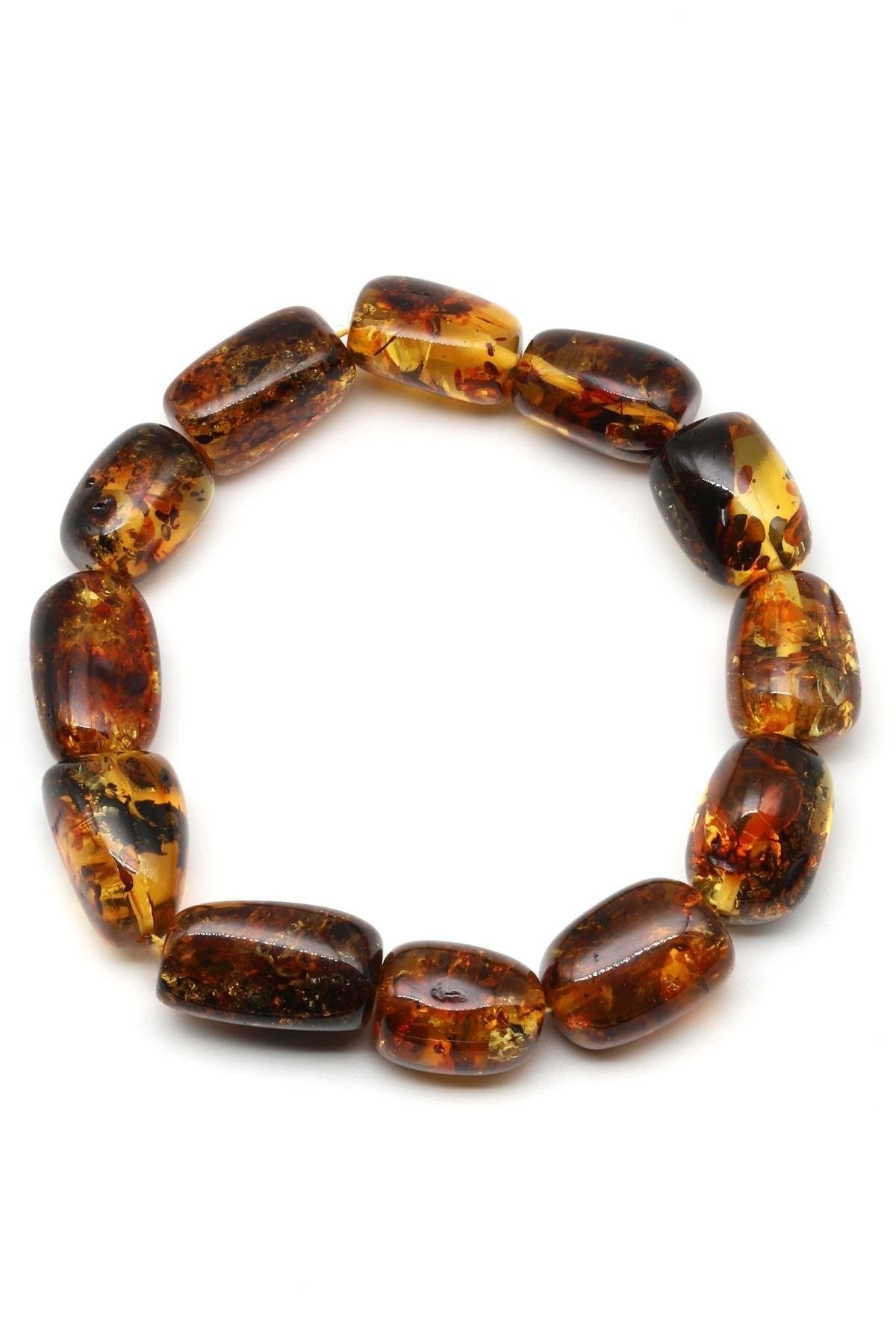 Damla Kehribar Bileklik – 13 × 15 mm | 25 gr | 18 cm
