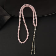 Pembe Kuvars (Gül Kuvars) Doğal Taş Tesbih 99luk - 6mm