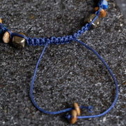 Jasper, Lapis Lazuli, Hematit Doğal Taş Makrome Bileklik (SK:364)