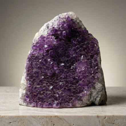 Ametist Doğal Taş Ham Parça – 713,6 gr | 9,5 × 10 cm