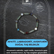 Apatit, Labradorit ve Aventurin Doğal Taş Bileklik