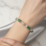 Aventurin, Necef ve Hematit Doğal Taş Bileklik – 6 mm Misinalı, Unisex Şık Tasarım