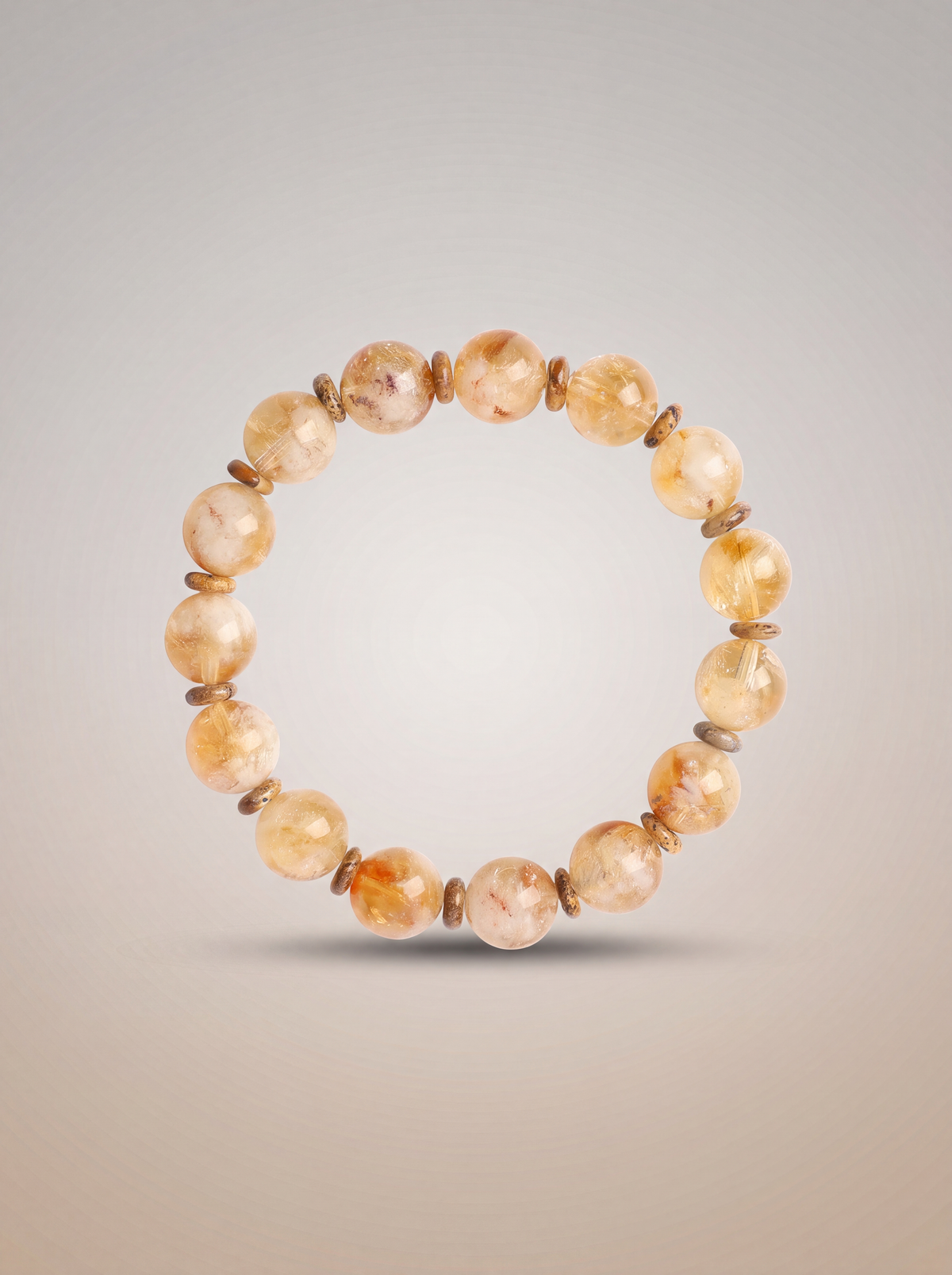 Sitrin - Jasper Doğal Taş Bileklik (10 mm) - Seri II