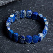 Lapis Lazuli Geniş Kesim Doğal Taş Bileklik