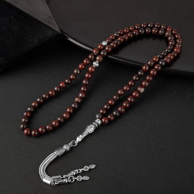 Dragon Jasper Doğal Taş Tesbih – 99’luk / 6 mm