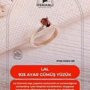 Lal 925 Ayar Gümüş Yüzük (SK:551)