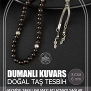 Dumanlı Kuvars Doğal Taş Tesbih 33lük - 6mm