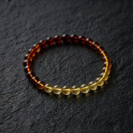 Sertifikalı Damla Kehribar Bileklik – 6 mm