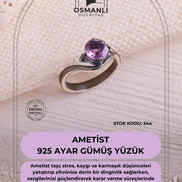 Ametist 925 Ayar Gümüş Yüzük (SK:544)