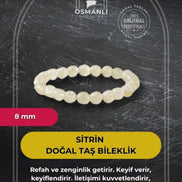 Sitrin 8mm Doğal Taş Bileklik