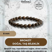 Bronzit 8mm Doğal Taş Bileklik