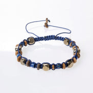 Jasper, Lapis Lazuli, Hematit Doğal Taş Makrome Bileklik (SK:364)