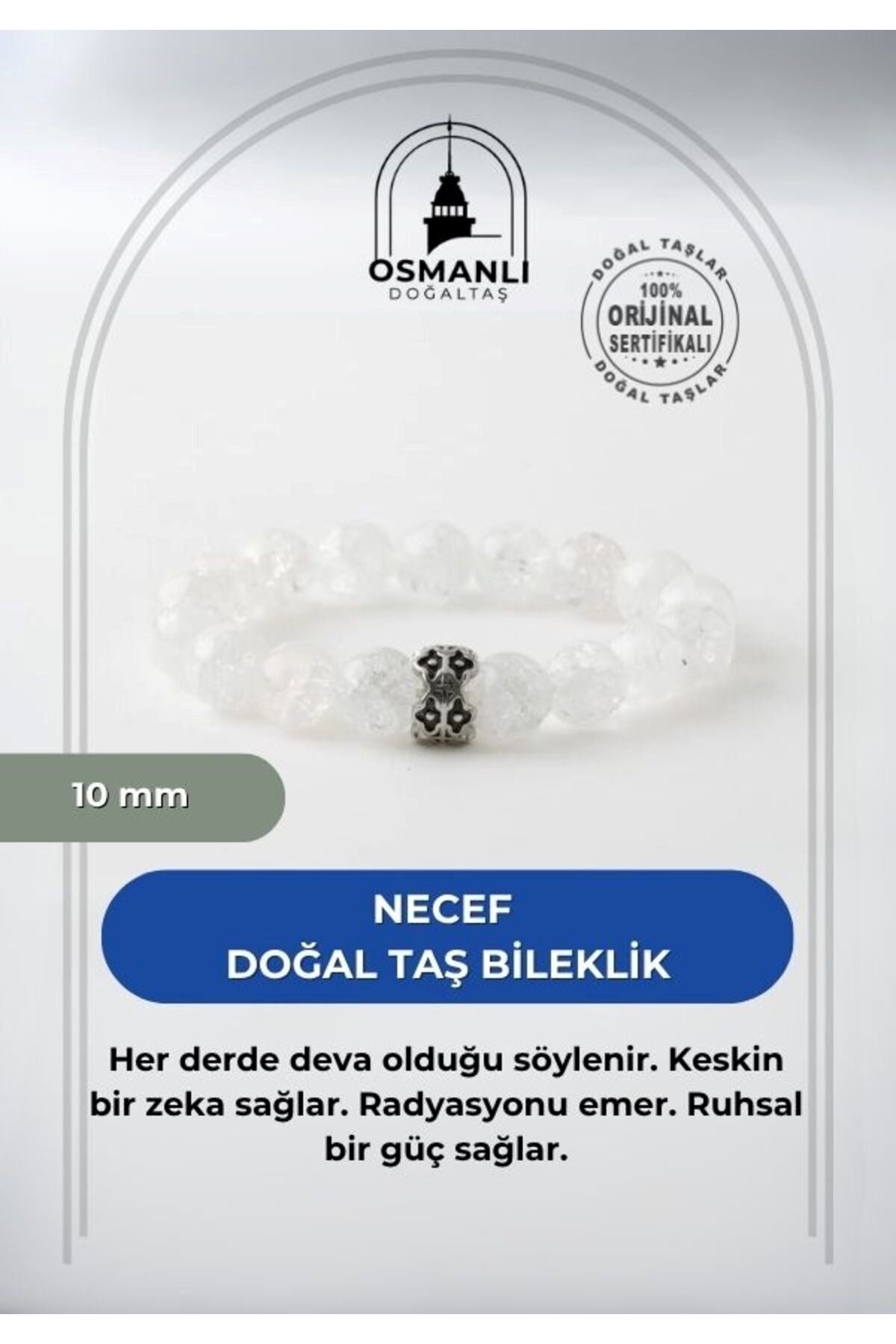 Necef 10mm Doğal Taş Bileklik
