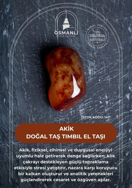 Akik Doğal Taş Tımbıl El Taşı (SK:147)