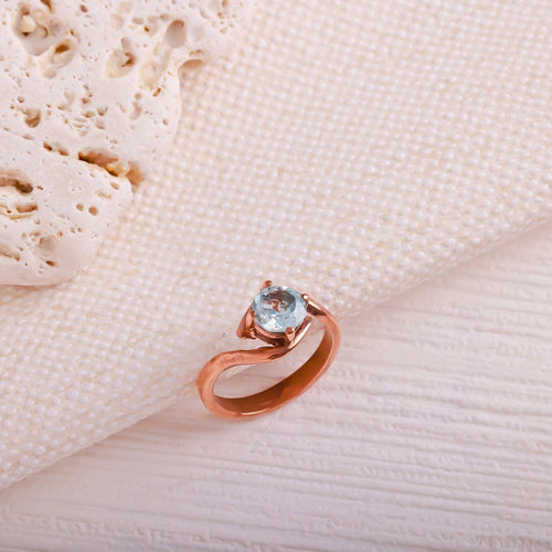 Sertifikalı Topaz 925 Ayar Gümüş Yüzük (SK:547)