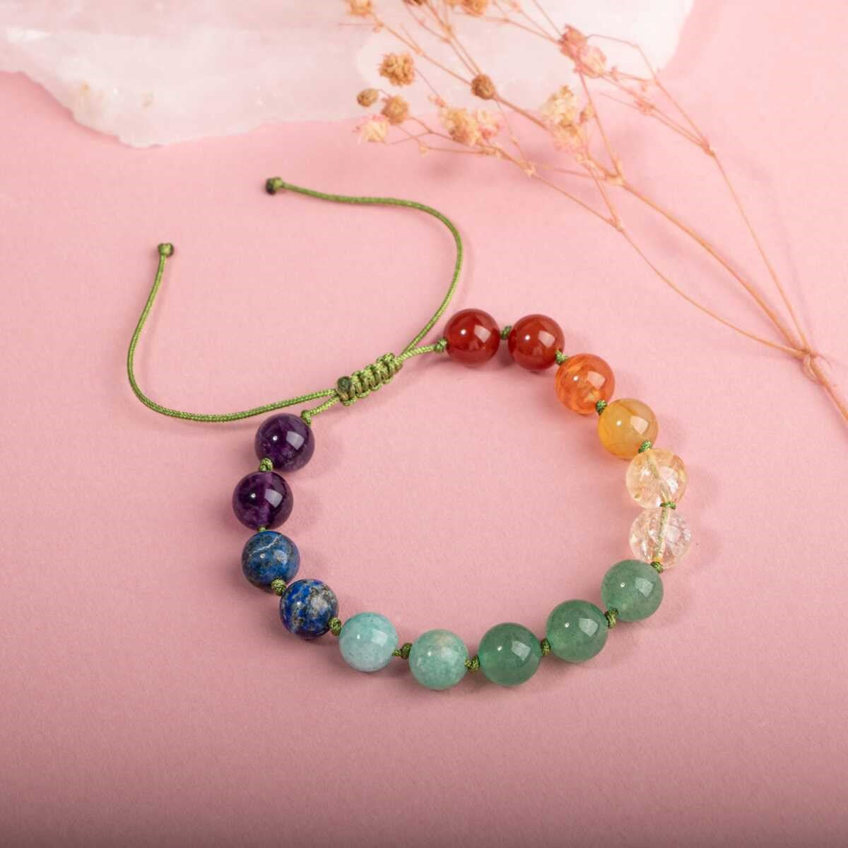 Hakiki Orijinal 8mm Sitrin-Aventurin-Lapis Lazuli-Karnelyan Akik-Jasper Örme İpli Bileklik
