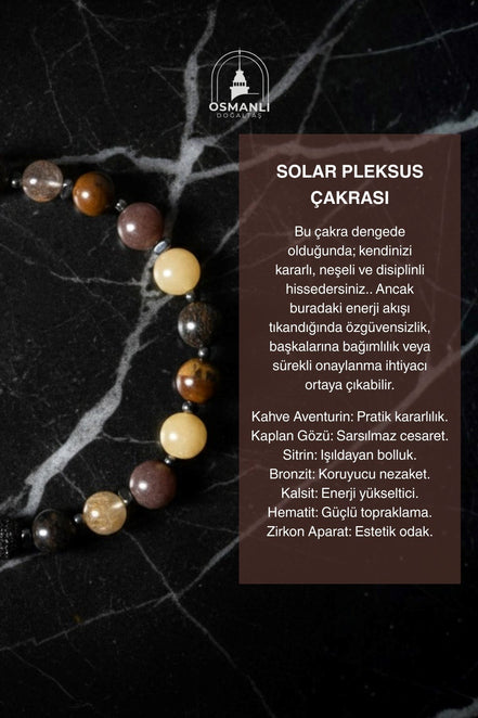 Solar Pleksus Çakra Doğal Taş Bileklik