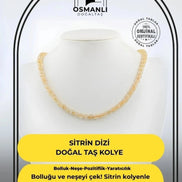 Sitrin 6 mm Dizi Doğal Taş Kolye