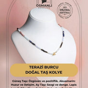 Terazi Burcu Doğal Taş Kolye
