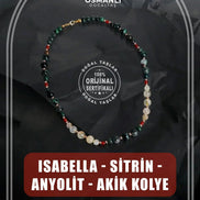 İsabella, Sitrin Anyolit Akik Doğal Taş Kolye