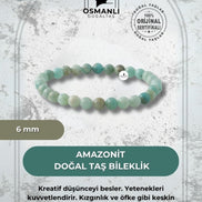Amazonit 6mm Doğal Taş Bileklik
