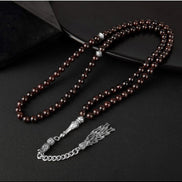 Bordo Granat Lal Doğal Taş Tesbih 99luk - 6mm